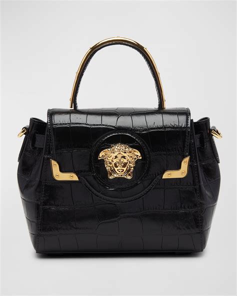 small versace medusa script letters|Versace La Medusa Small Handbag .